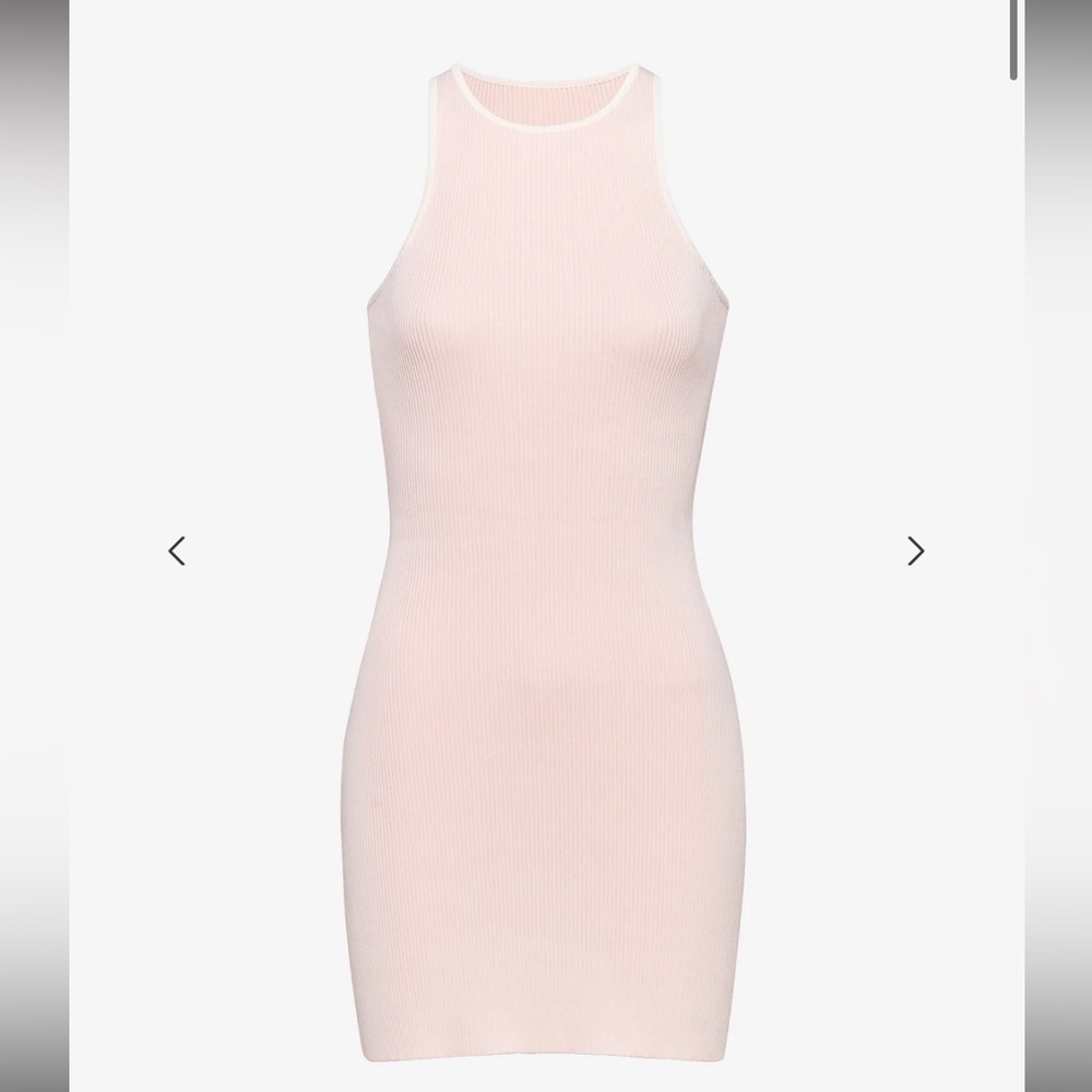 NEW SER.O.YA Jill Ribbed Sexy Tank Mini Dress Blush Casual Mini Dress XL